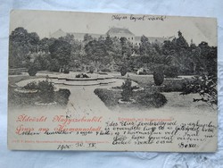Booked antique art nouveau, long address postcard Great Sibiu Park, 1900
