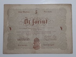 5 forint bankjegy 1848 öt ezüst forint