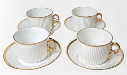Rerrich Ferenc - Budapest / antik szecessziós porcelán teáscsészék az 1800-as évek végéről