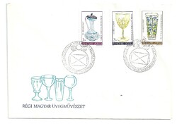 XIX.századi magyar üvegtárgyak FDC-n 1980. Bélyegnap sorozat FDC