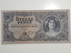 500 pengő 1945 UNC  ötszáz pengő Hibás " N " betű  Ritka