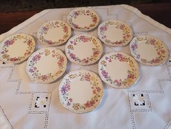 Zsolnay butterfly pattern 9 cookie plates