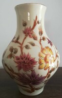 Zsolnay orchidea mintás váza! 18 cm