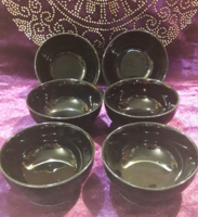 6 black bowls for Halloween party (l2637)