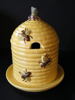 Vintage Goebel méhecskés méztartó porcelán
