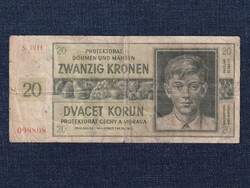 Csehország Cseh-Morva Protektorátus 20 Korona bankjegy 1944 (id64991)