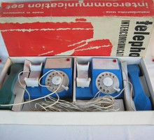 Retro Yugoslav plastic toy twin phone
