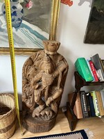 Wooden sculpture Chinese Indian Buddha Krishna carving