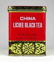 1J684 old Chinese red tea metal box tin box china lichee black tea