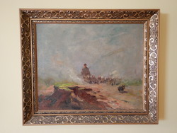 Cs.Lőrinc Farkas oil, canvas painting