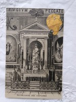 Antik francia képeslap Párizs Notre Dame, oltár, Szűz Mária, Kisjézus 1910 körüli darab