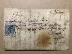 Letter to Szeged to čuka utca addressed to József Terhes super, 1851