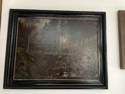 Huge size oil painting in beautiful frame