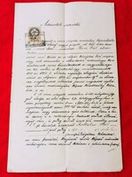 Papírrégiség: Trefort Ágoston aláírásával ellátott szerződés