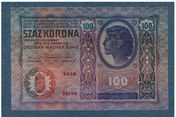 100 Korona 1912 Bélyegzés nélkül EF