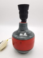 Retro applied art ceramic lamp, table lamp, lamp body 14 cm + 6 cm high, marked