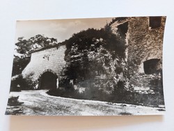Old postcard mouse inside castle gate photo postcard