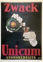 Zwack Unicum plakát 1970-es évek print