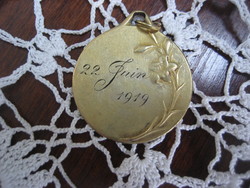 French memorial medallion from 1919