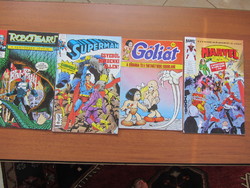 Comic book in Hungarian--superman,,robot cop,,goliat,,marvel