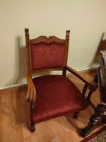 Refurbished flawless burgundy armchair