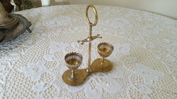 Old, antique soft-boiled egg display stand