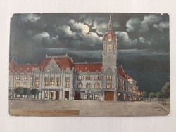 Kiskunfélegyháza, városháza, 1913, régi, különlegesen szép képeslap