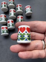 Színes retró porcelán kis gyertyatartók - skandináv stílusú