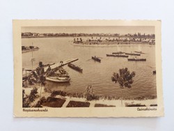 Old postcard photo postcard Hajdúszoboszló boating lake