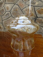 Retro,üveg halvány borostyán színű lámpabúra