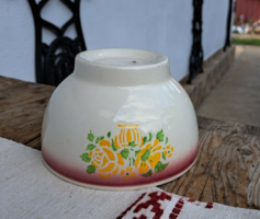 Small granite bowl, floral, collector's item