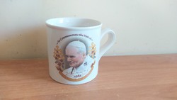 (K) English porcelain mug Pope John Paul II