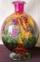 Dt/107 - enamel painted glass vase