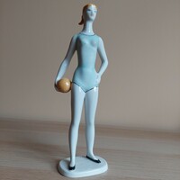 Béla Balogh Hólloháza ball girl porcelain figure