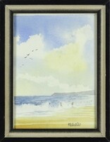 1I659 xx. Century painter: beach bathing