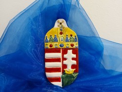 Kerámia  Magyar Nemzeti  címer falidísz