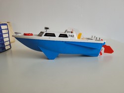 Régi retro 35,5 cm orosz CCCP játék hajó motorcsónak mid century