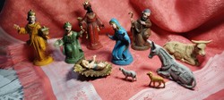 Nativity figures, 11 pieces