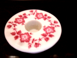 Pink rose candle holder marked