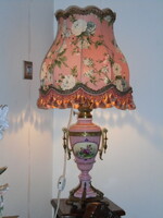 Szépséges antik jelenetes porcelán éjjeli lámpa