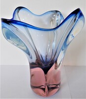 Blown glass vase designed by Josef hospodka, chribska glass factory 1960s