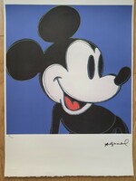 Andy warhol - mickey mouse - leo castelli limited signed lithograph with certification #40/100
