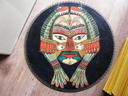 Image of an Aztec Mayan mask painted on wood