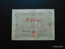 Kossuth bankó 5 forint 1848 piros betű