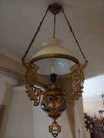 Antik majolika lüszter lámpa