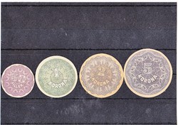 Hungary 50 pennies - 1 - 2- 5 pengő full-row replica 1920 unc