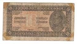 10 dinár 1944 Jugoszlávia