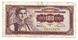 100 dinár 1955 Jugoszlávia 1.