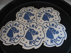 Rolling rock beer coaster