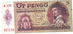Hungary 5.Pengő replica 1939 unc
